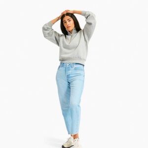 Everlane Grey Quarterzip Sweatshirt sz Small